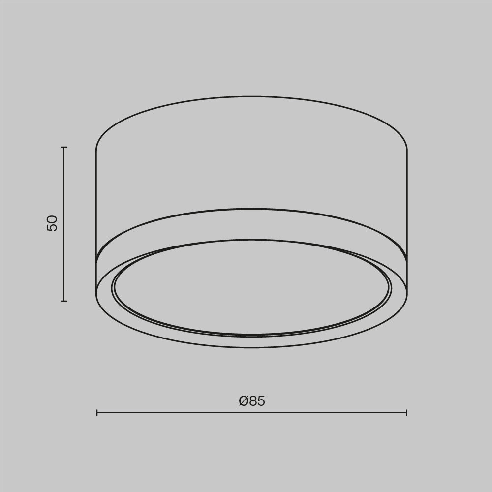 Lampada da soffitto Hoop GX53 1x12W - Maytoni - Nero - C086CL-GX53-SRD-BG