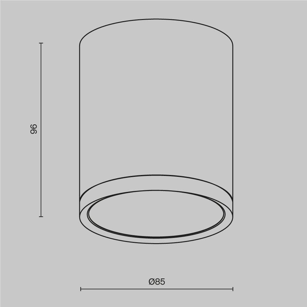 Lampada da soffitto Hoop GX53 1x12W - Maytoni - Nero - C086CM-GX53-MRD-BG