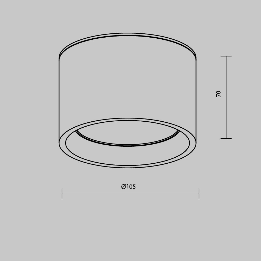 Lampada da soffitto Hydra 3000K 1x10W 120° - Maytoni - Nero - C090CL-10W3K-B