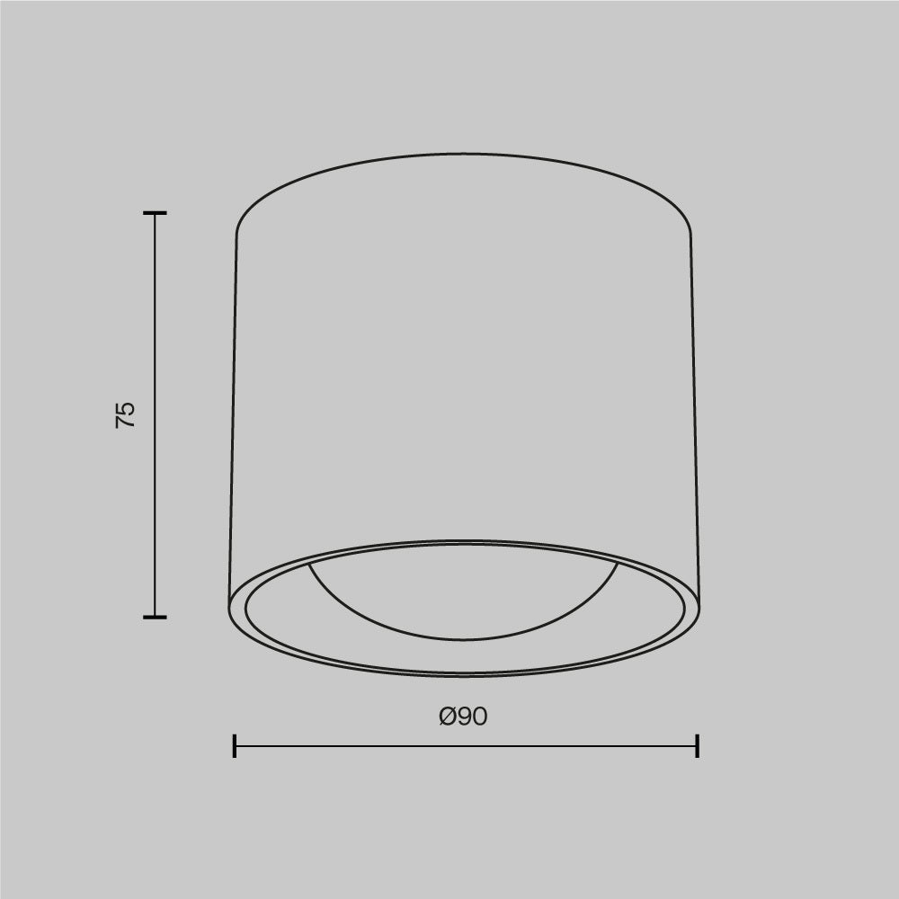 Lampada da soffitto Lens - Maytoni - Bianco - C217CL-15W3K-W