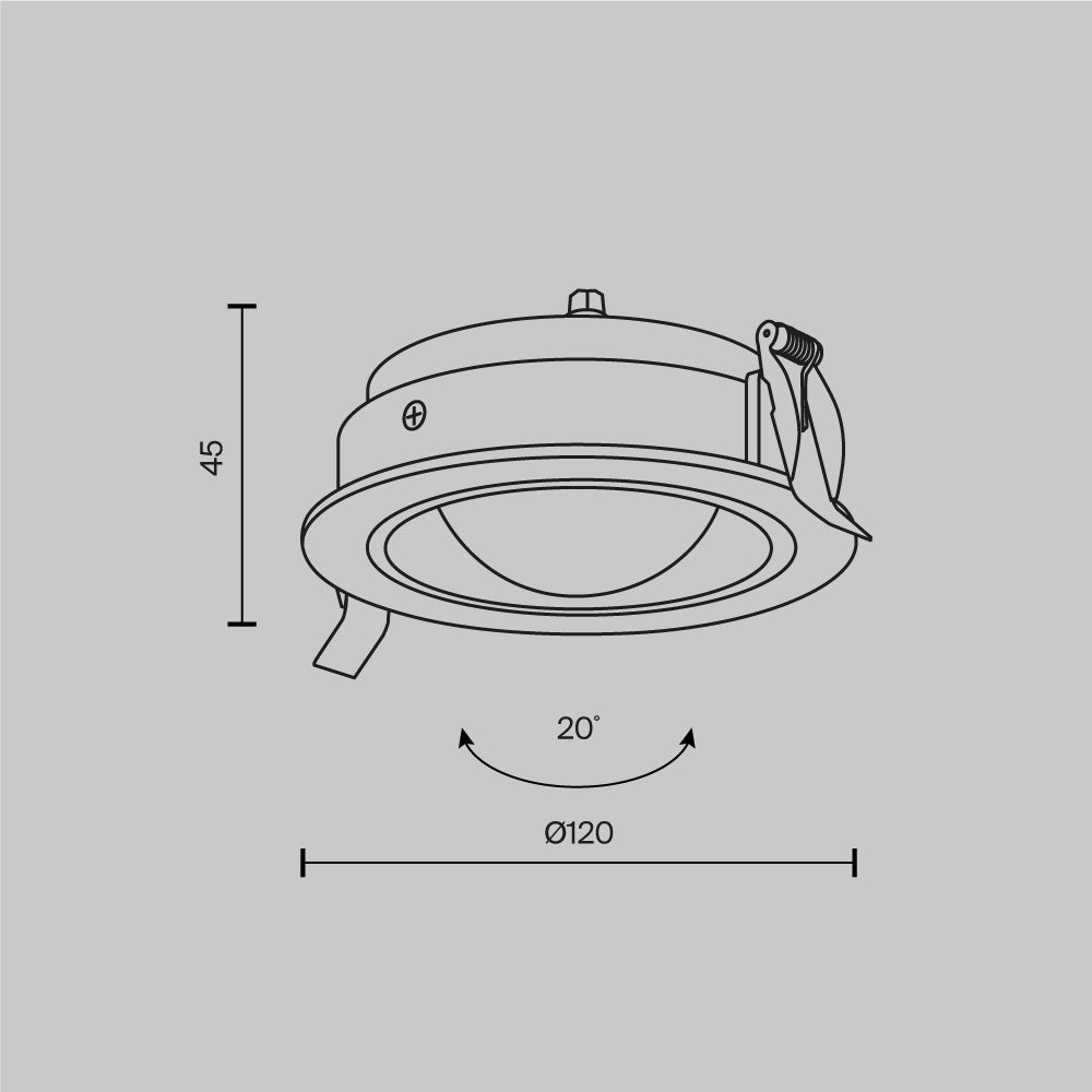 Faretto da incasso Lens - Maytoni - Nero - DL105-12W3K-B