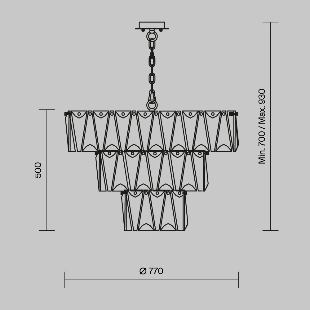 Lampada a sospensione Puntes - Maytoni - Oro - MOD043PL-18G