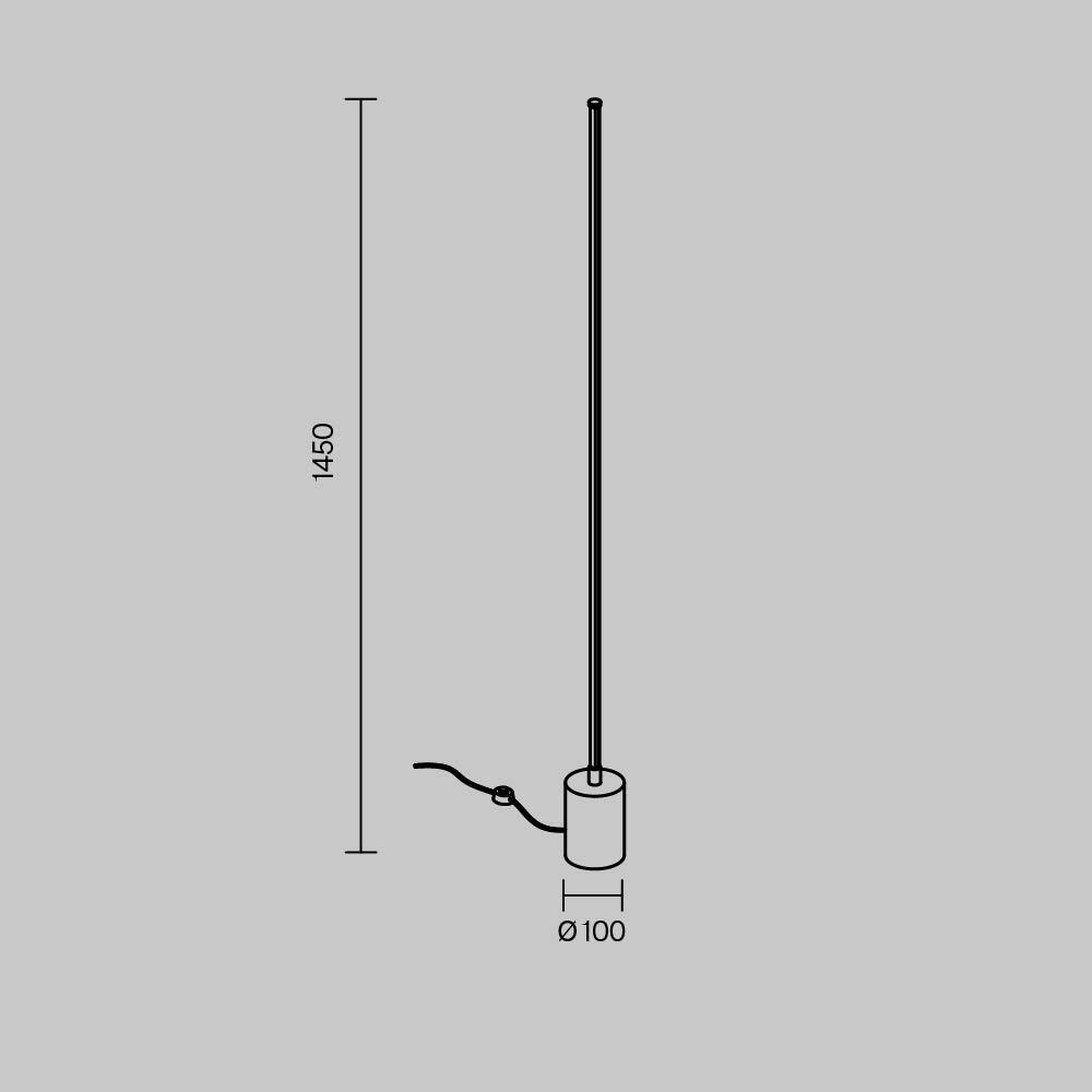 Lampada da terra Flow - Maytoni - Nero - MOD147FL-L20BK1