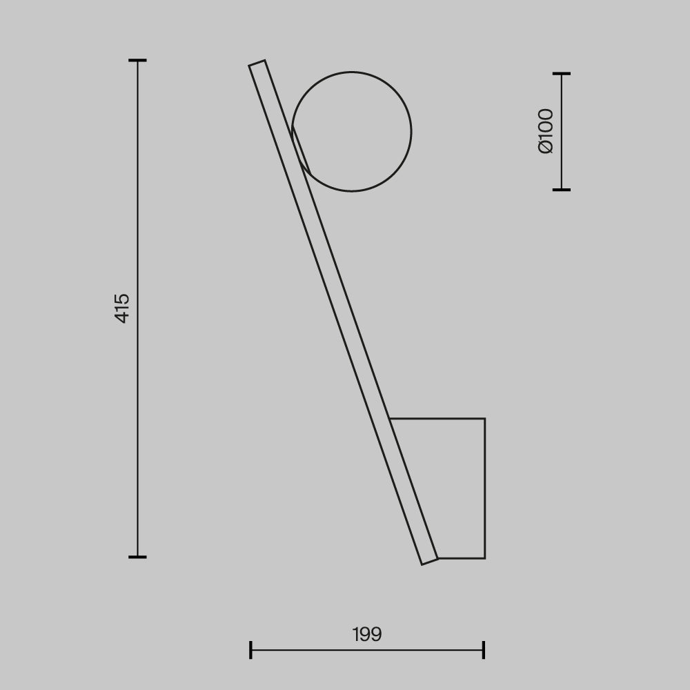 Lampada a muro Kazimir - Maytoni - Nero - MOD175WL-01B