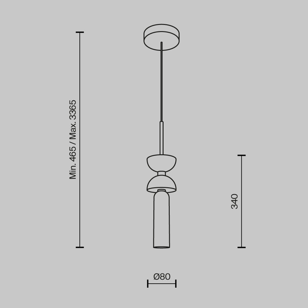 Lampada a sospensione Kyoto - Maytoni - Oro - MOD178PL-01GR