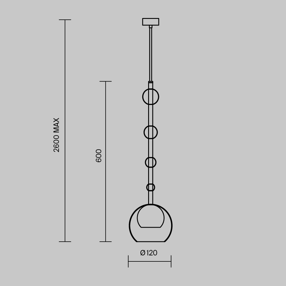 Lampada a sospensione Ros - Maytoni - Ottone - MOD227PL-01BS