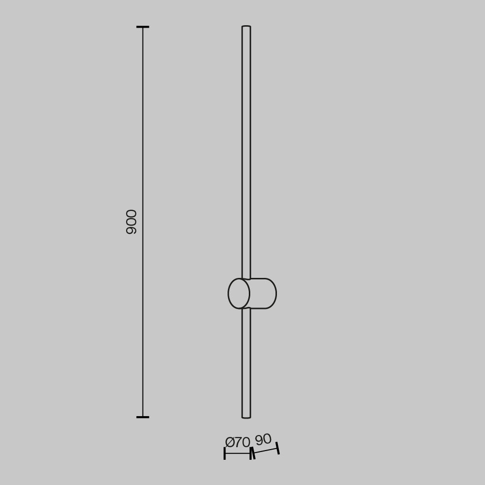 Lampada a muro Light stick - Maytoni - Ottone - MOD237WL-L11BS3K
