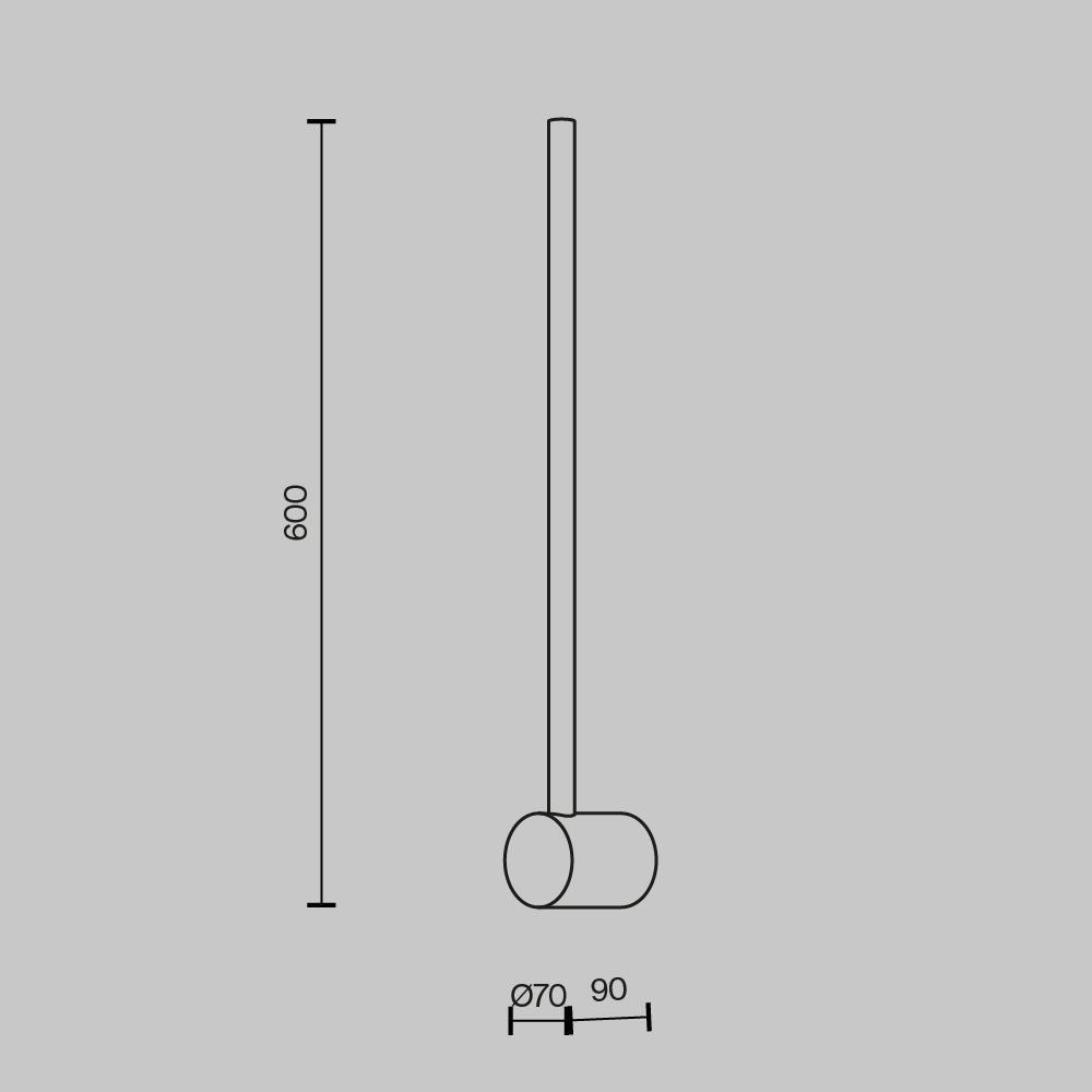 Lampada a muro Light stick - Maytoni - Ottone - MOD237WL-L6BS3K