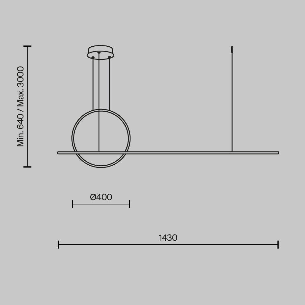 Lampada a sospensione MOD247PL-L49BK - Maytoni - Nero