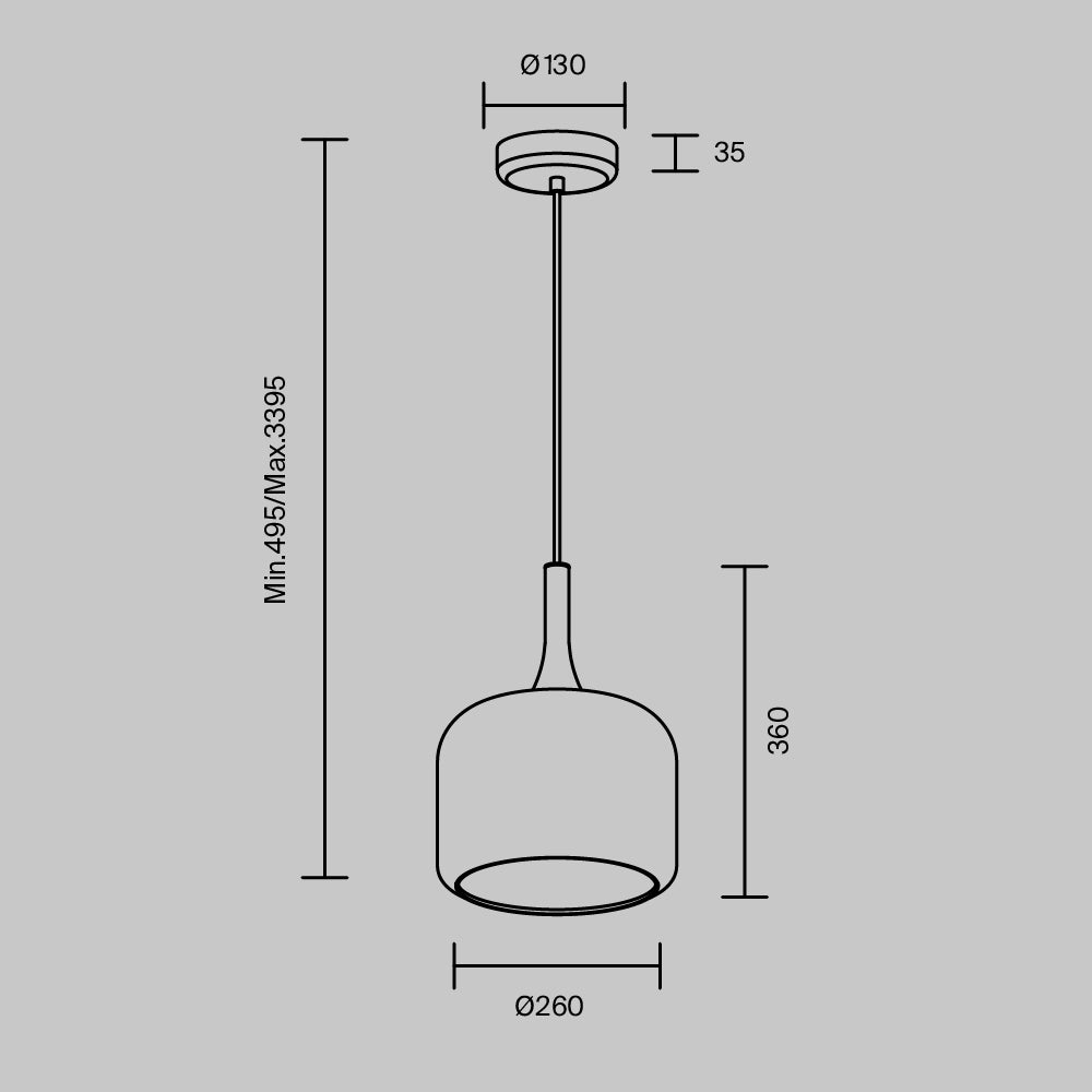Lampada a sospensione Spirito - Maytoni - Oro - MOD286PL-L18G3K