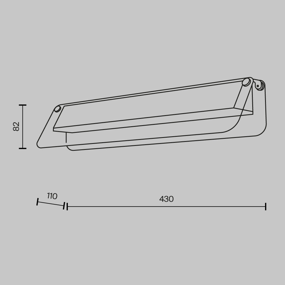 Lampada a muro Flat - Maytoni - Nero - MOD296WL-L10BS3K