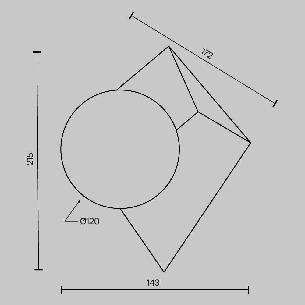 Lampada a muro Cubeo - Maytoni - Platino - MOD445WL-01PT