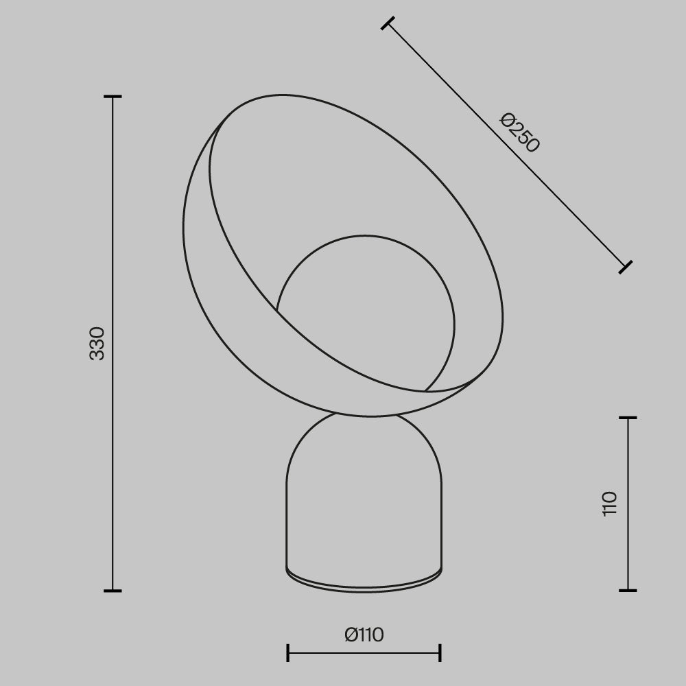Lampada da tavolo Tavo - Maytoni - Nero - MOD453TL-01B