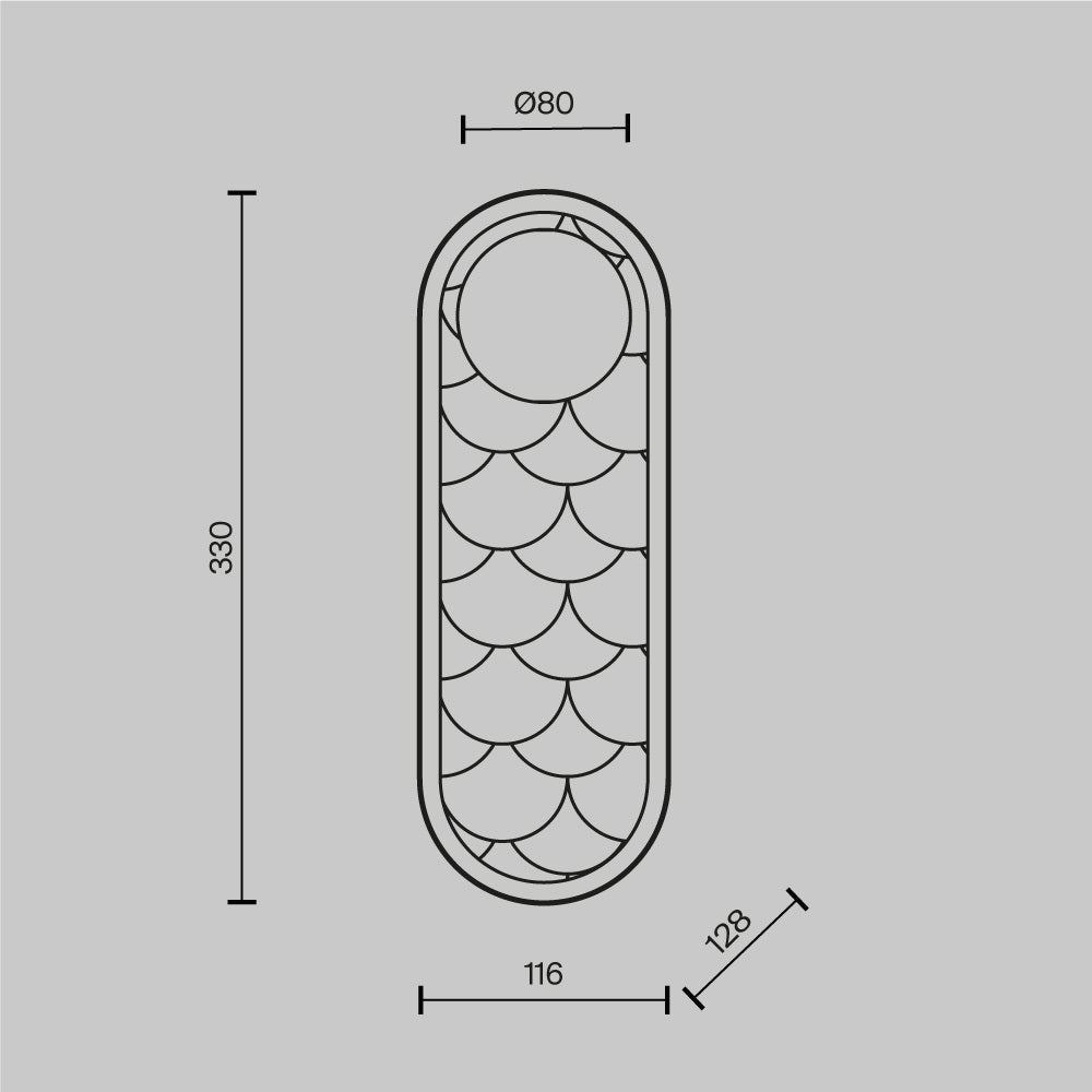 Lampada a muro Perlamour - Maytoni - Ottone - MOD473WL-L20BSK