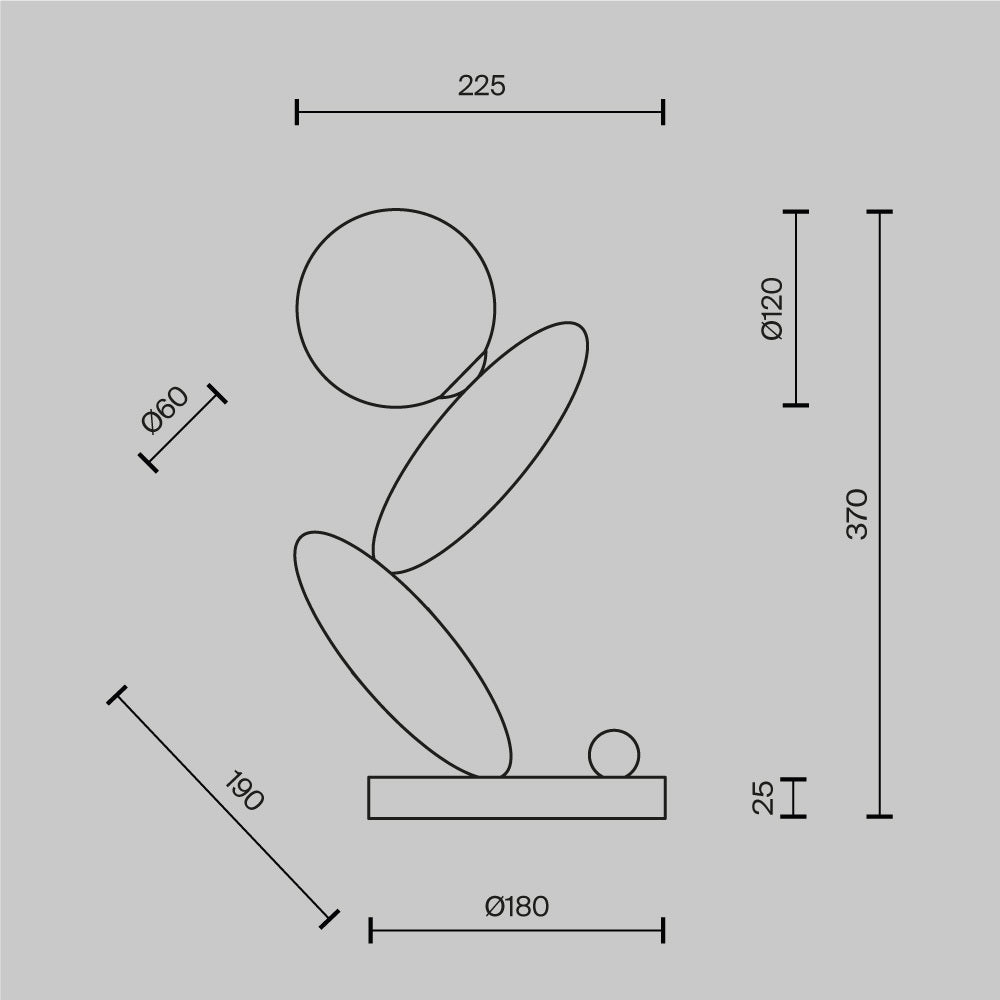 Lampada da tavolo Resonance - Maytoni - Platino - MOD482TL-L6PT3K