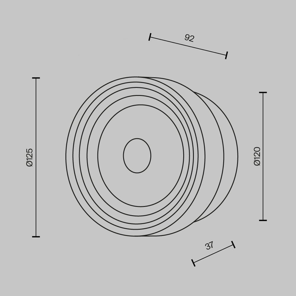 Lampada a muro Olo - Maytoni - Ottone - MOD493WL-L6BSK2