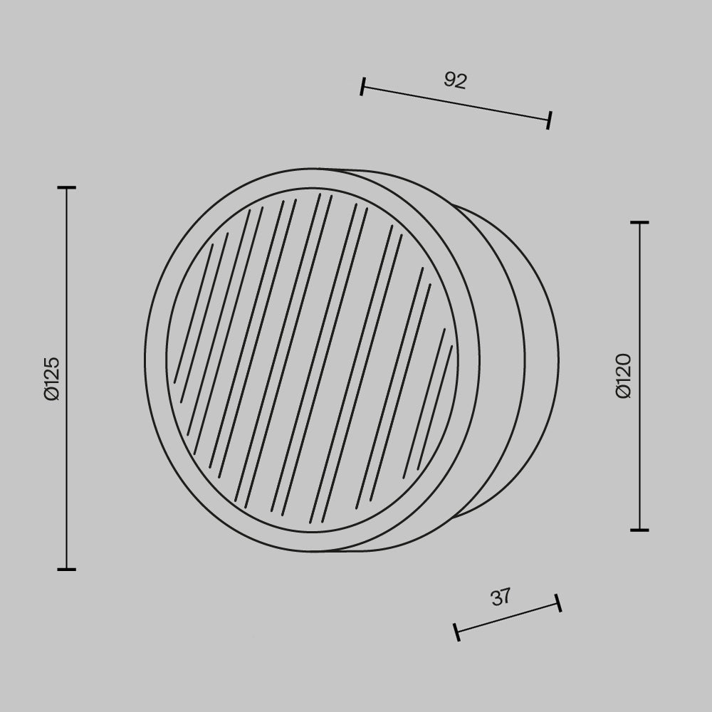 Lampada a muro Olo - Maytoni - Platino - MOD493WL-L6PTK1