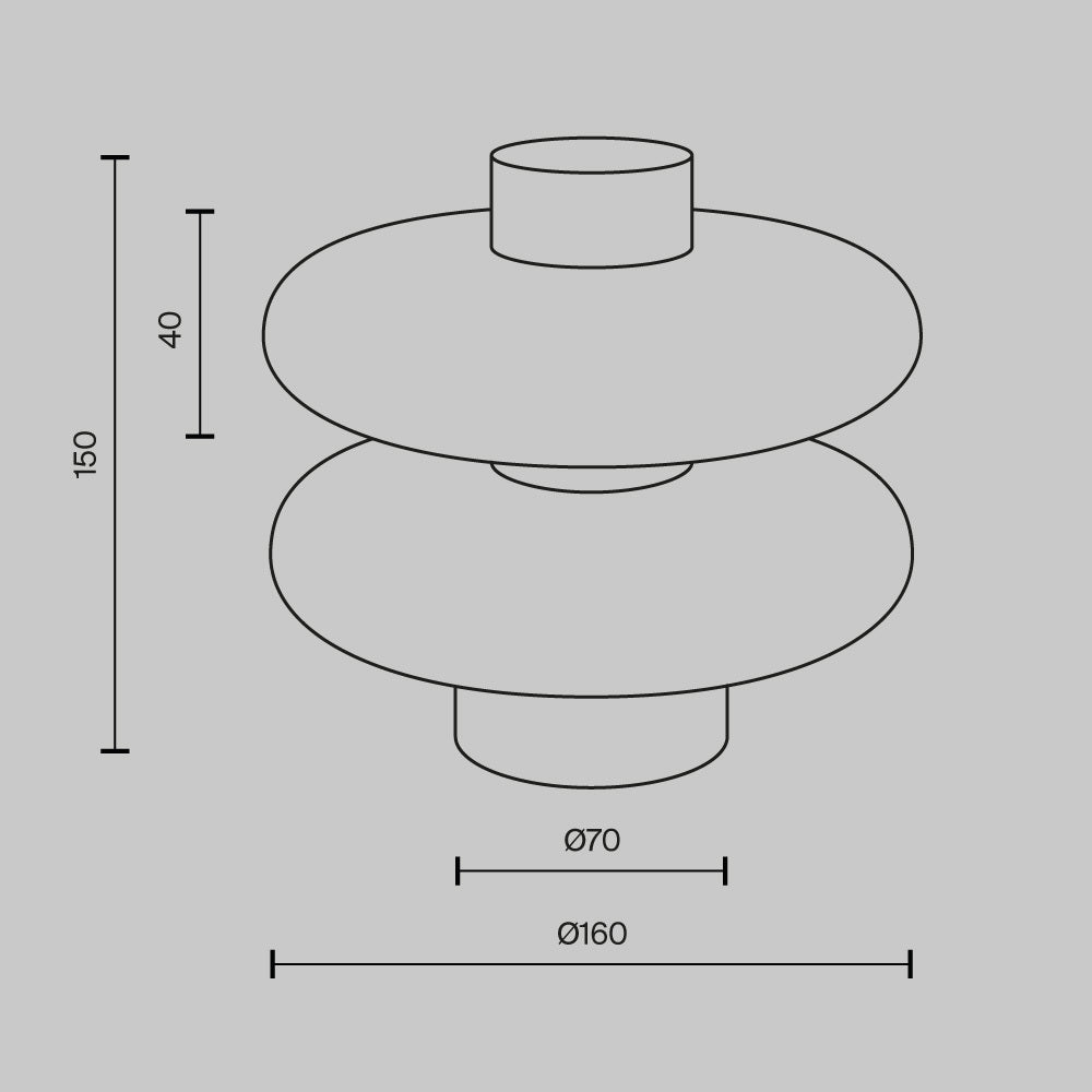 Lampada da tavolo Nuvem - Maytoni - Marrone - MOD497TL-L8BRK