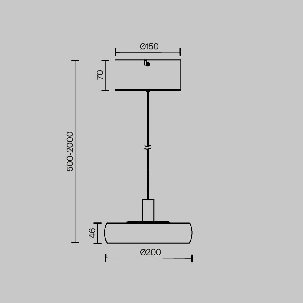 Lampada a sospensione Float - Maytoni - Nero - MOD498PL-L13BK1