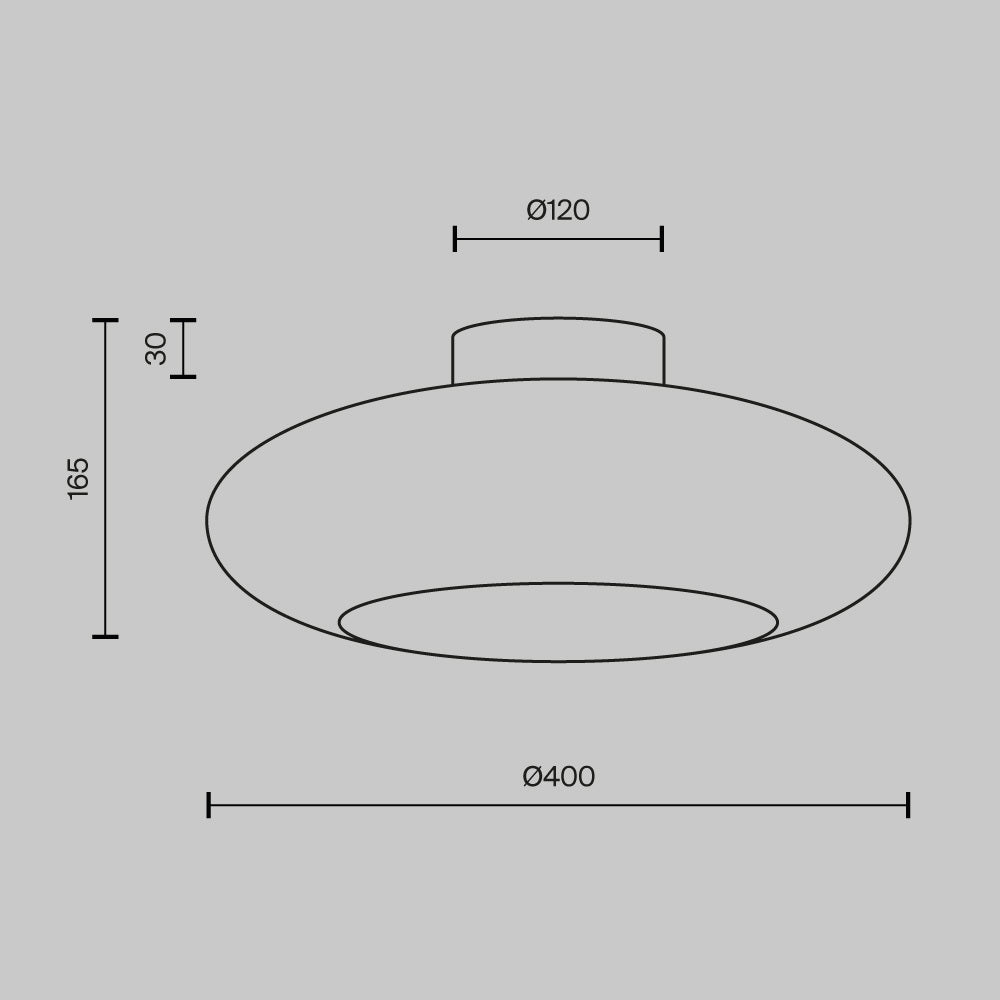 Lampada da soffitto Aros - Maytoni - Grigio - MOD507CL-L12GRK