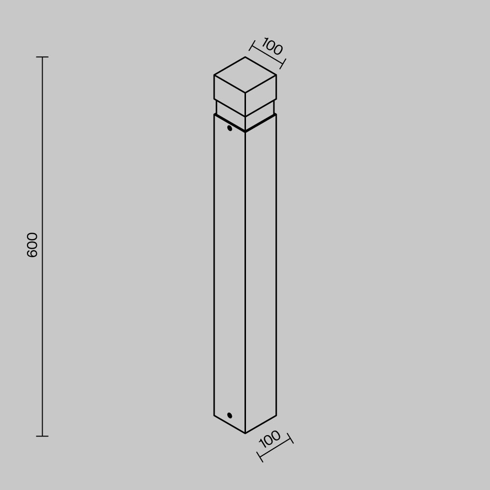 Lampada da esterno Quadra - Maytoni - Nero - O143FL-L15BK