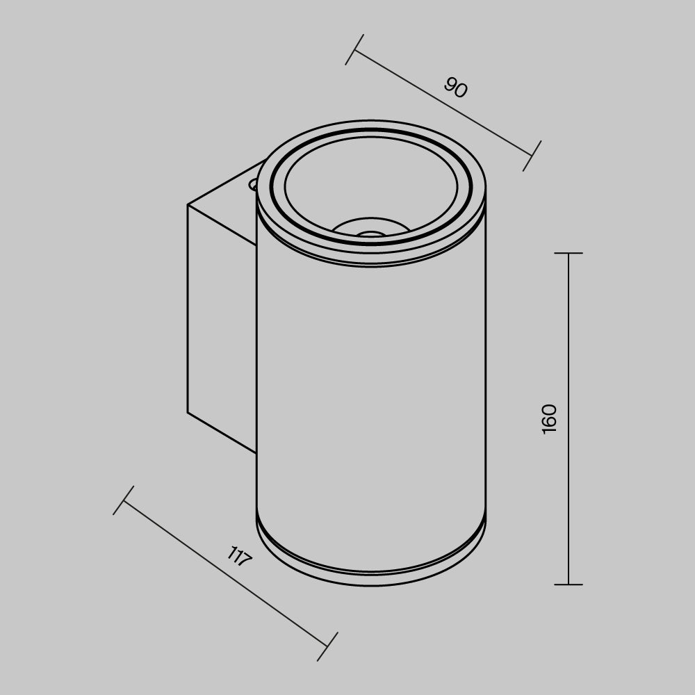Lampada a muro Shim - Maytoni - Bianco - O303WL-L10W3K