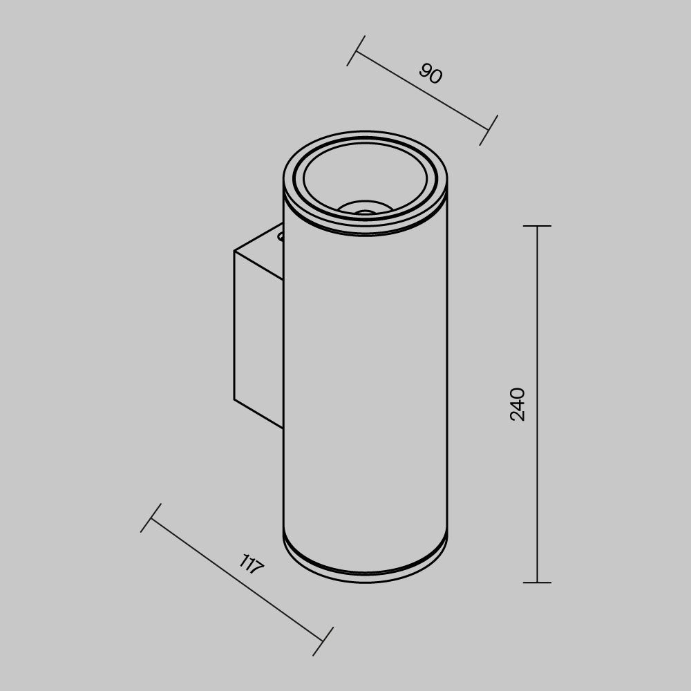 Lampada a muro Shim - Maytoni - Bianco - O303WL-L24W3K