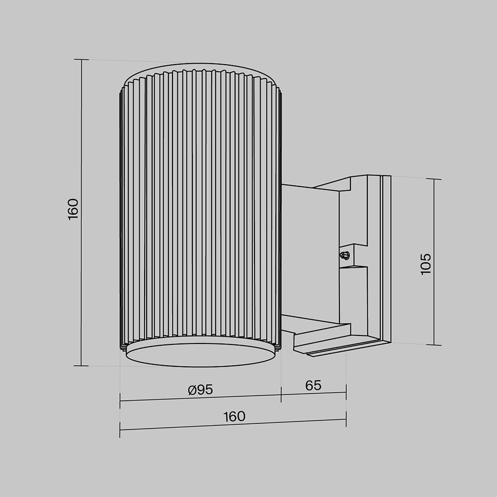 Lampada a muro Rando - Maytoni - Nero - O419WL-01B