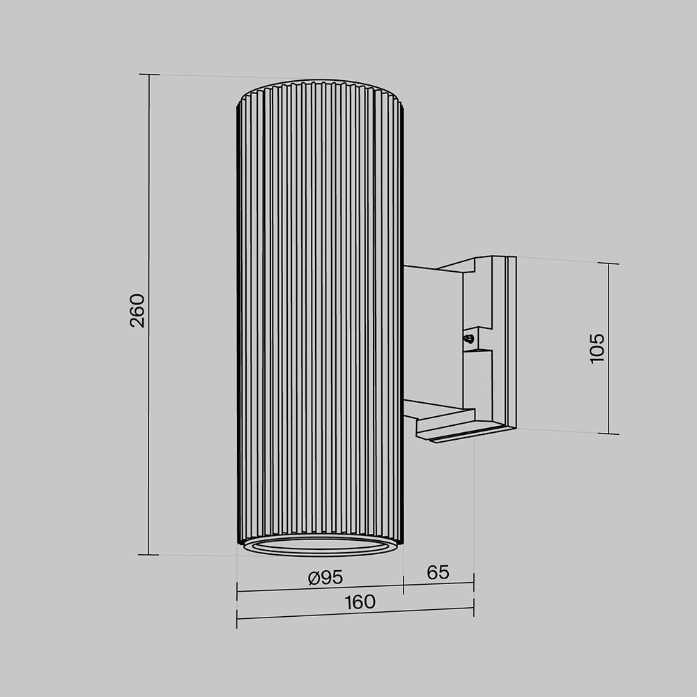 Lampada a muro Rando - Maytoni - Nero - O419WL-02B