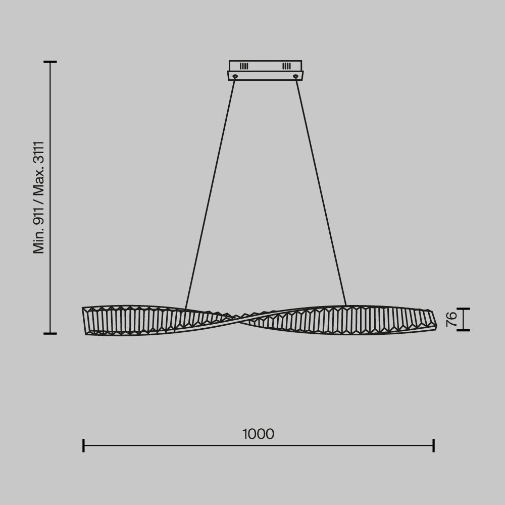 Lampada a sospensione Krone - Maytoni - Ottone - P097PL-L28BS3K