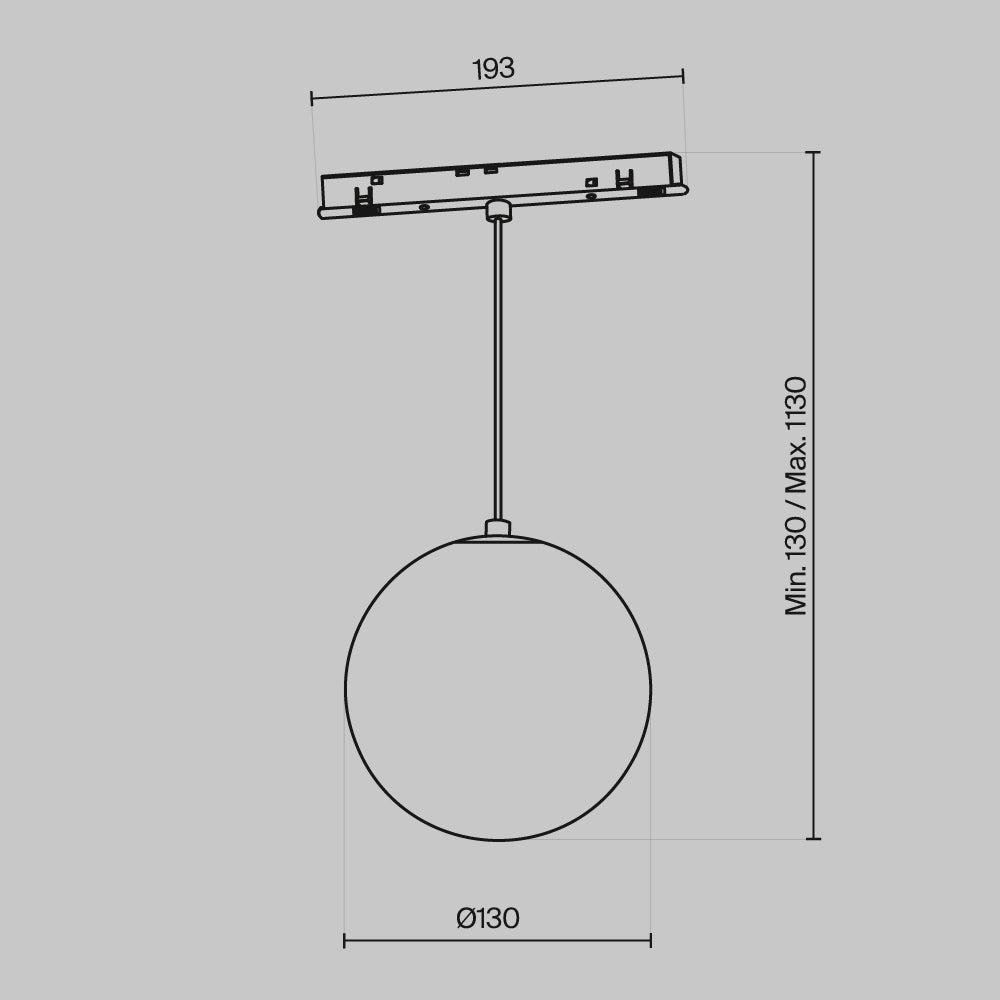 Faretto per binario Luna - Maytoni - Nero - TR039-4-5WTW-DD2-B