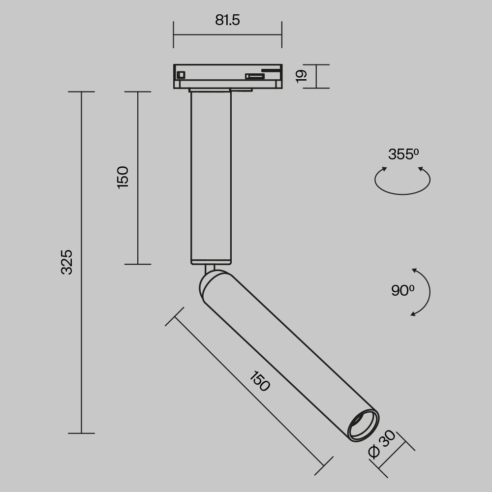 Sistemi a binario Focus Dual - Maytoni - Nero - TR142-1-6W3K-B
