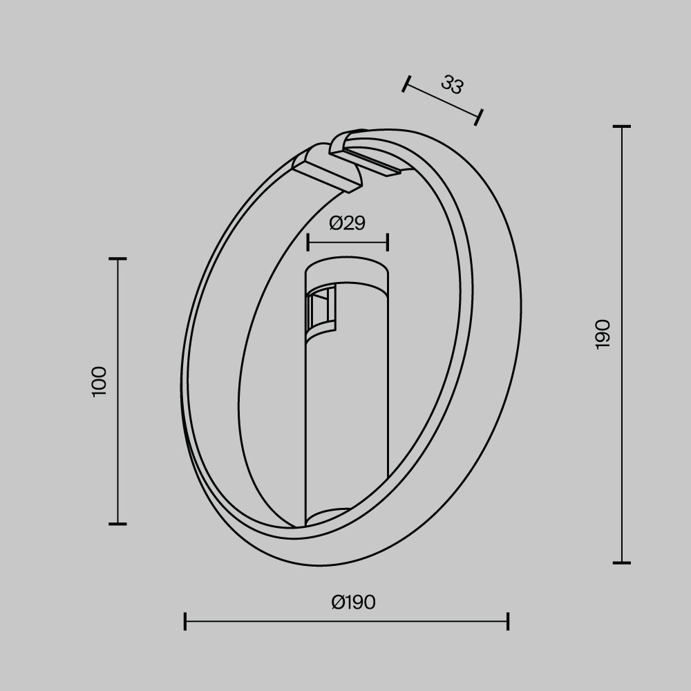 Faretto per binario Zero - Maytoni - Ottone - TR230-1-10W2.7K-BS-DE
