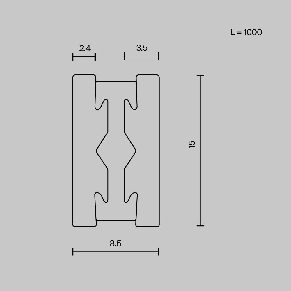 Binario Flarity - Maytoni - Nero - TRX154-111B