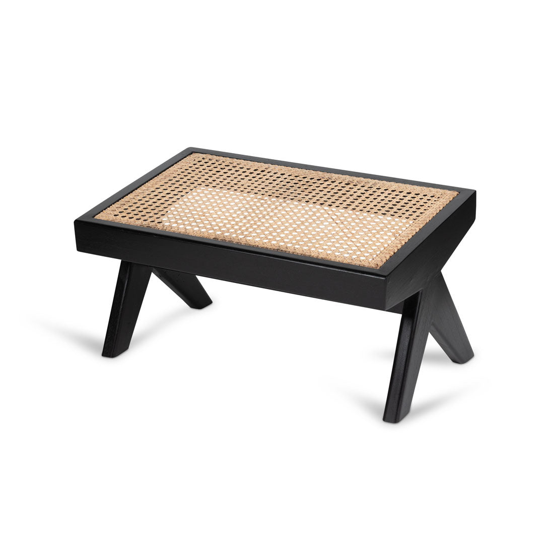 Footstool Kangaroo - Charcoal Black - Pierre Jeanneret Edition