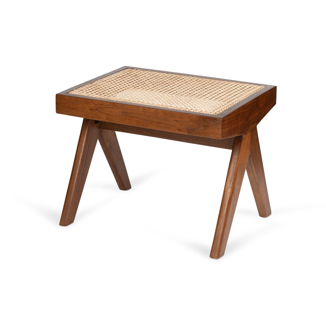 Footstool Easy Lounge Jean - Dark Brown - Pierre Jeanneret Edition