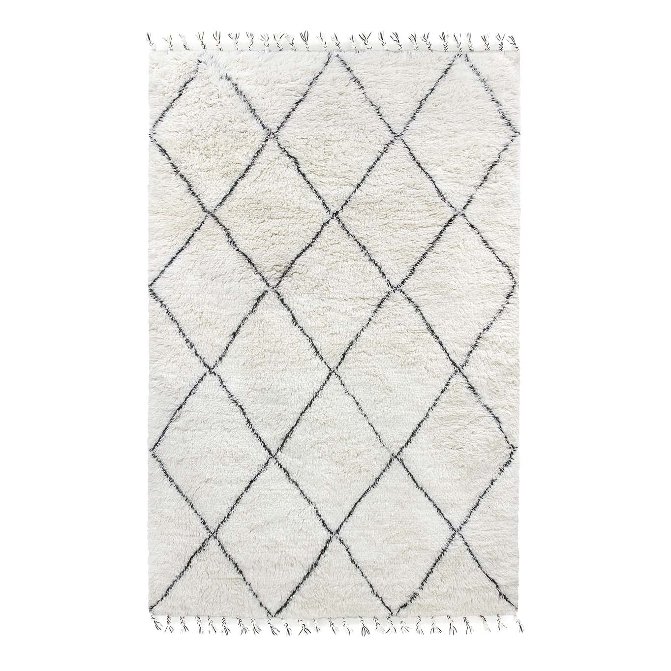 Tappeto berbero in lana nero/bianco (180x280)