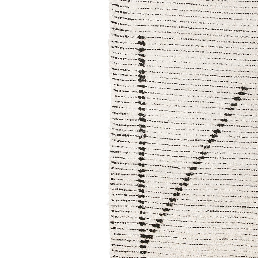 Tappeto in cotone tessuto a mano crema/carbone (200x300)