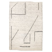 Tappeto in cotone tessuto a mano crema/carbone (200x300)