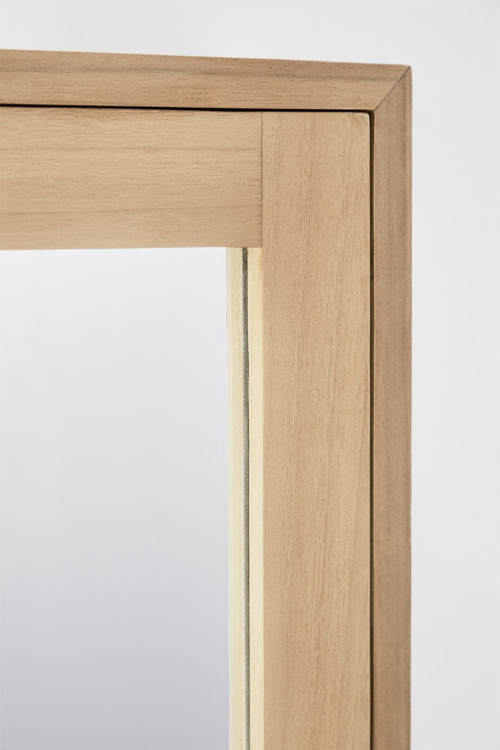 Ian - Pensile bagno con specchio 45x60 cm in legno di teak
