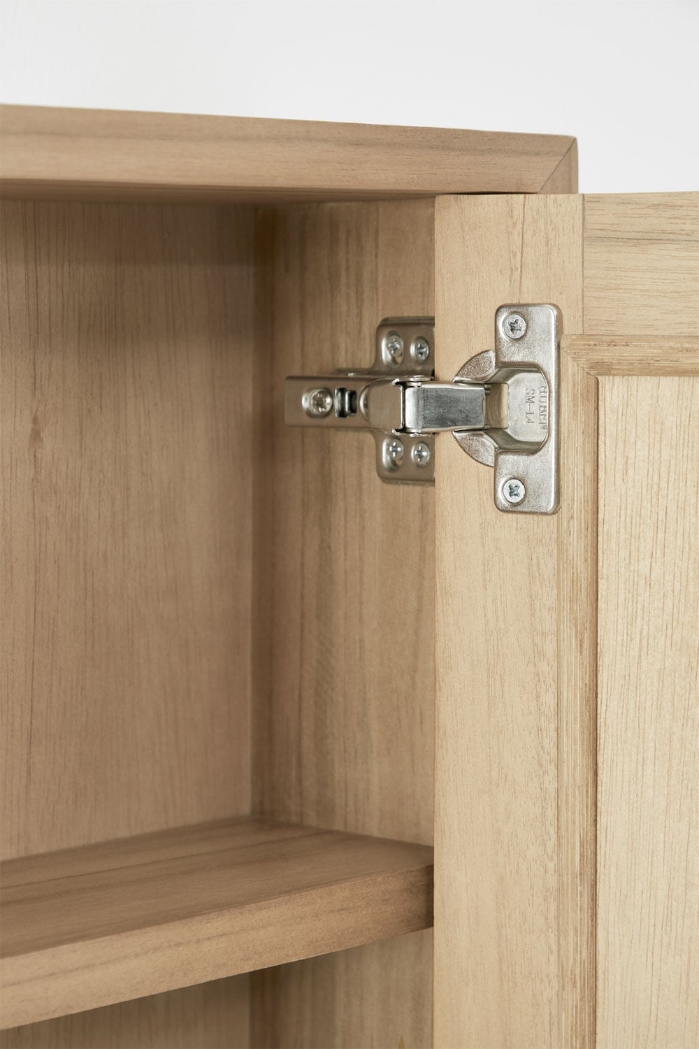 Ian - Pensile bagno con specchio 45x60 cm in legno di teak