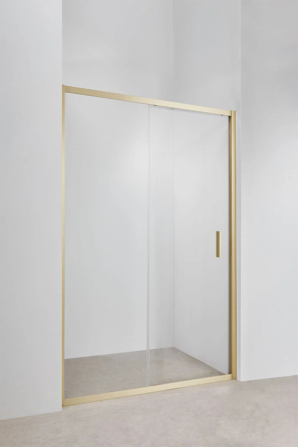 Dover - Mampara doccia con accesso frontale e porta scorrevole soft closing, vetro temperato 6 mm e alluminio