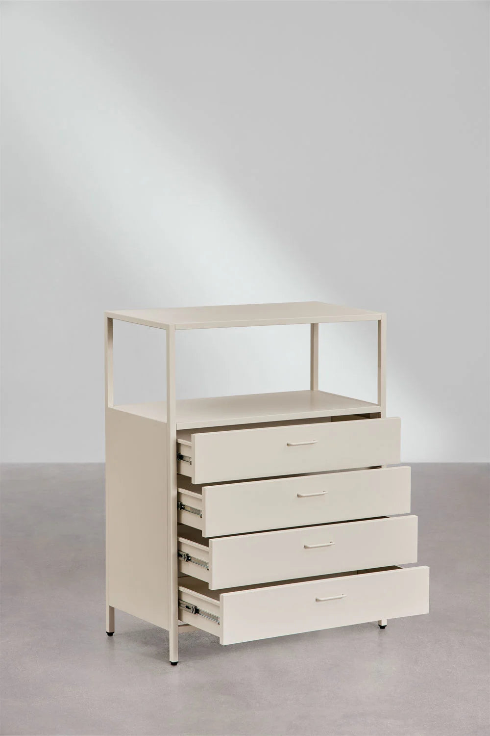 Janine - Cassettiera 80x40 cm in acciaio