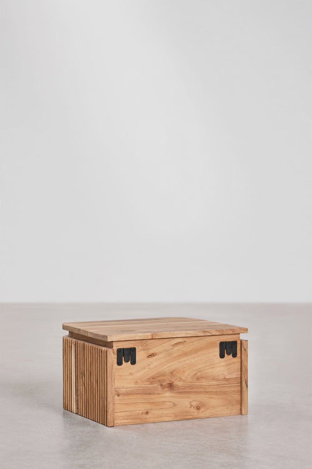 Biljandi - Comodino sospeso rettangolare 35x30 cm in legno di acacia