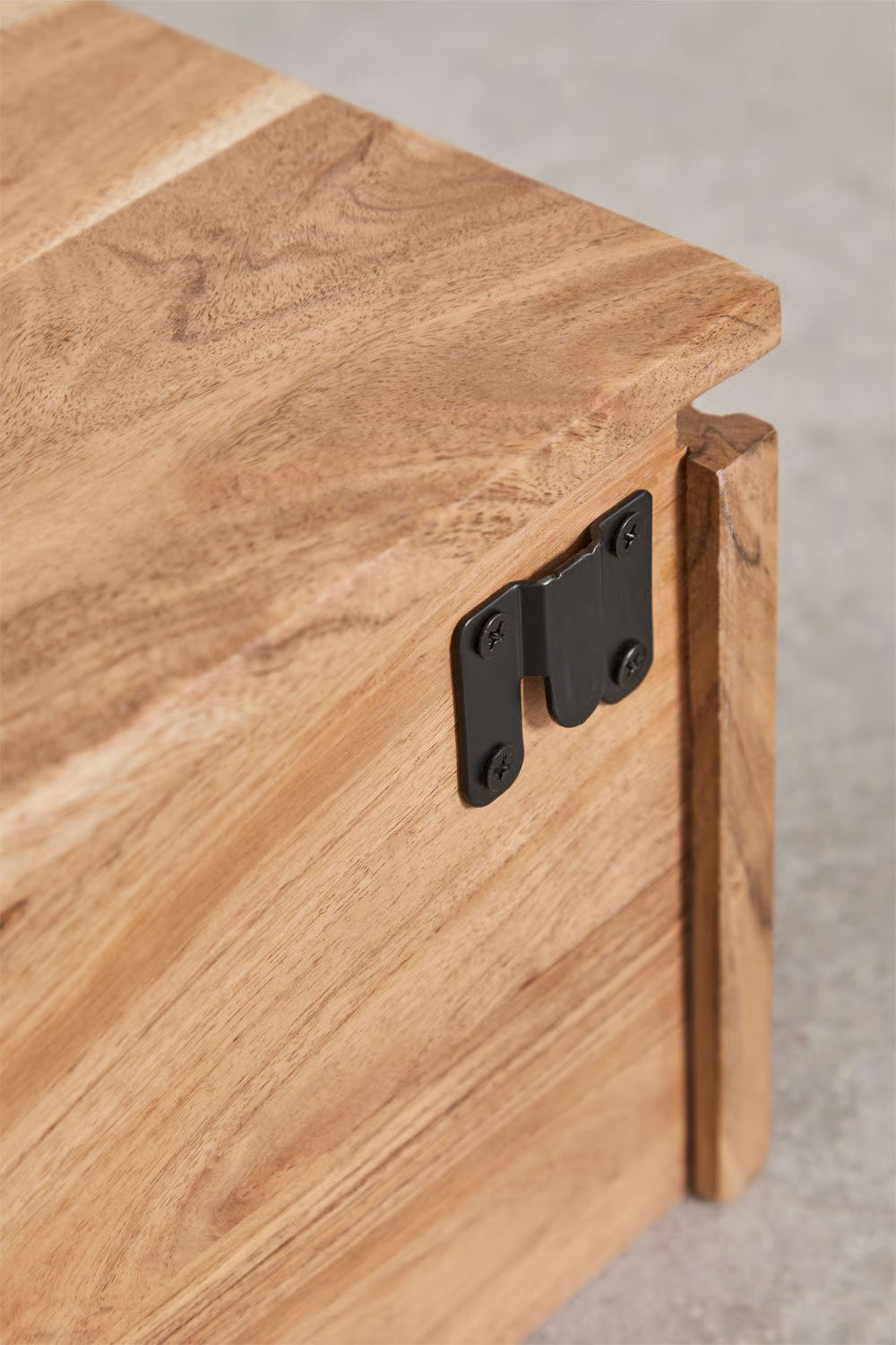 Biljandi - Comodino sospeso rettangolare 35x30 cm in legno di acacia