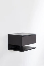 Griviza - Comodino sospeso rettangolare 40x30 cm con cassetto