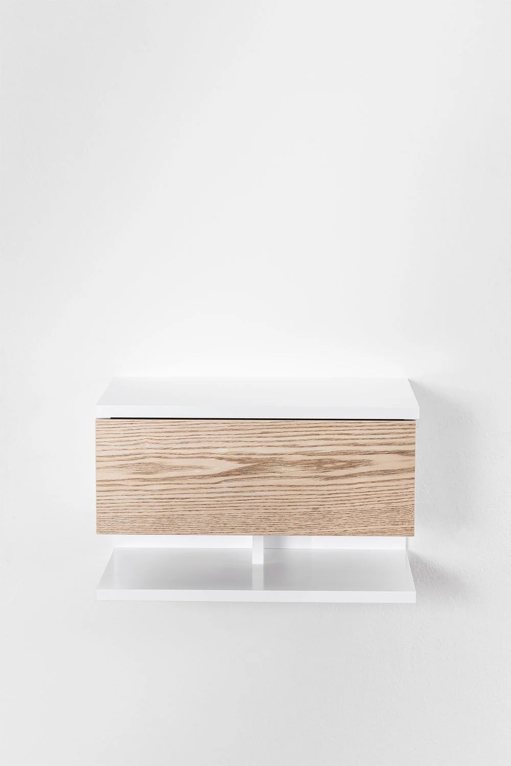 Griviza - Comodino sospeso rettangolare 40x30 cm con cassetto