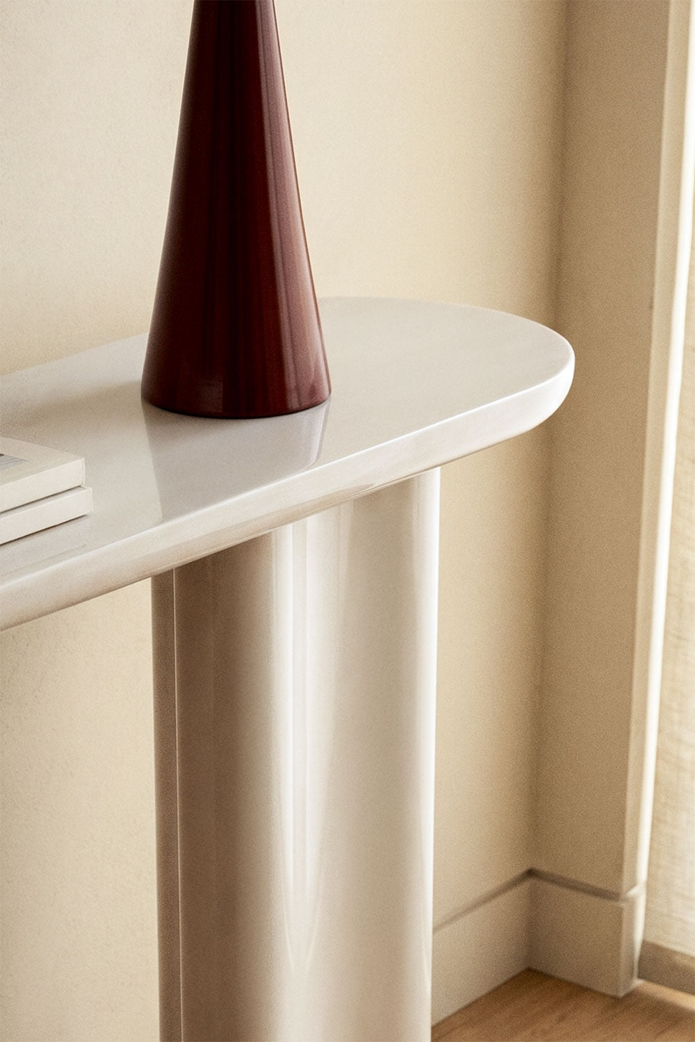 Breoniz - Consolle ingresso ovale 120x35 cm in MDF