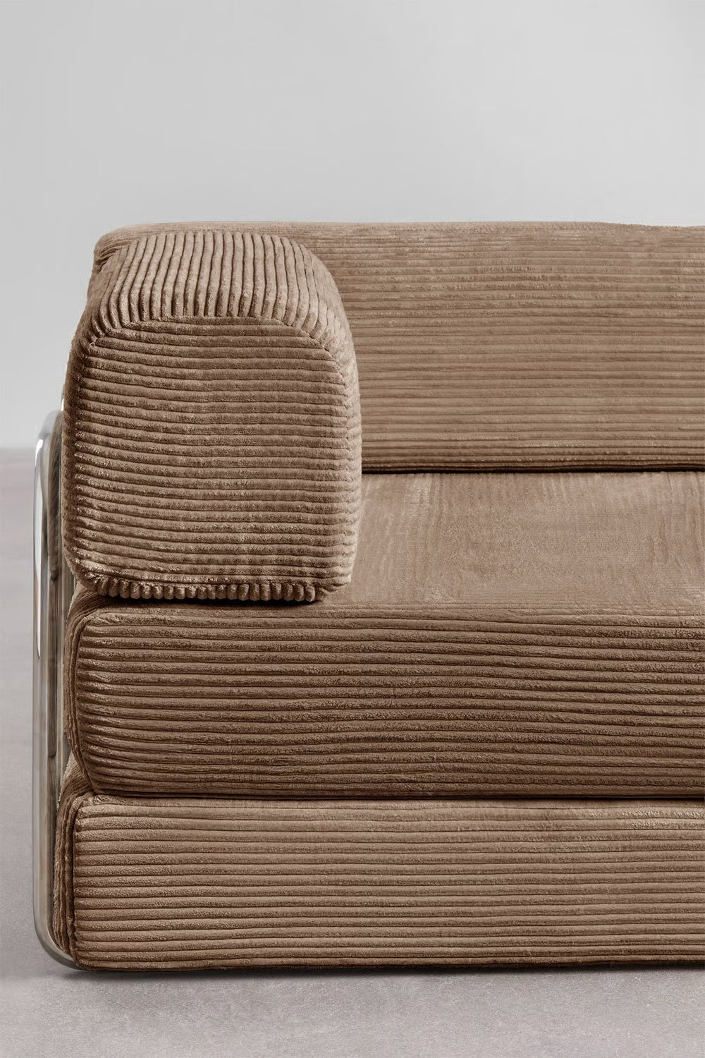 Divano letto 2 posti in velluto sfoderabile Igone 210x107cm