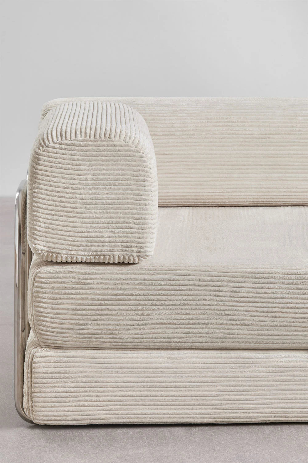 Divano letto 2 posti in velluto sfoderabile Igone 210x107cm